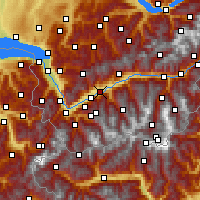 Nearby Forecast Locations - Sion - Map