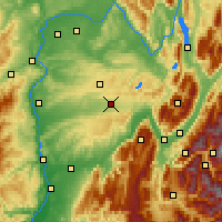 Nearby Forecast Locations - Saint-Étienne-de-Saint-Geoirs - Map