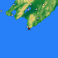 Nearby Forecast Locations - Cape Pallis. - Map