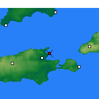 Nearby Forecast Locations - Kingscote - Map