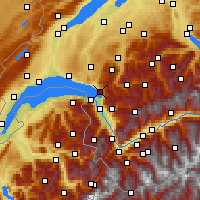 Nearby Forecast Locations - Montreux - Map