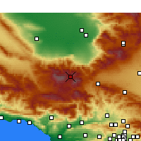 Nearby Forecast Locations - Frazier Park - Map