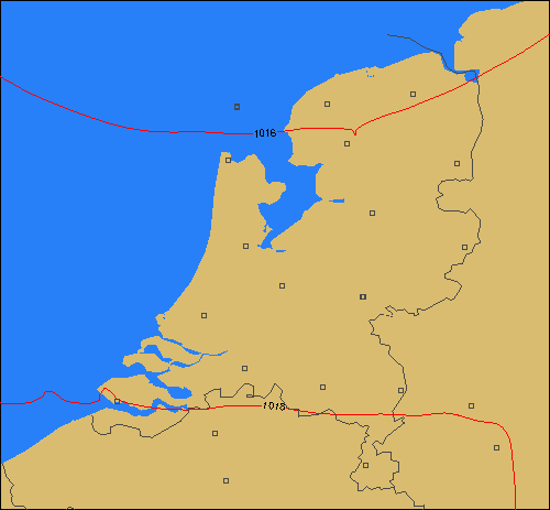 Hier Kunt U De Luchtdruk Voor Zondag in Nederland Vinden - Bron: http://www.weatheronline.co.uk