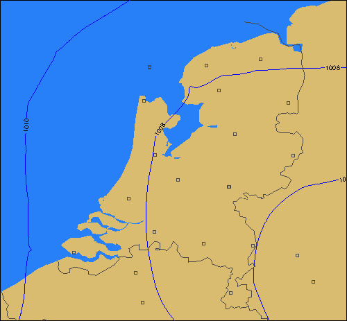 Hier Kunt U De Luchtdruk Voor Dinsdag in Nederland Vinden - Bron: http://www.weatheronline.co.uk