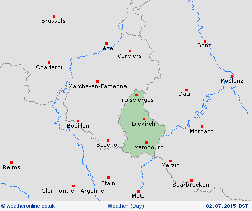 overview Luxembourg Europe Forecast maps