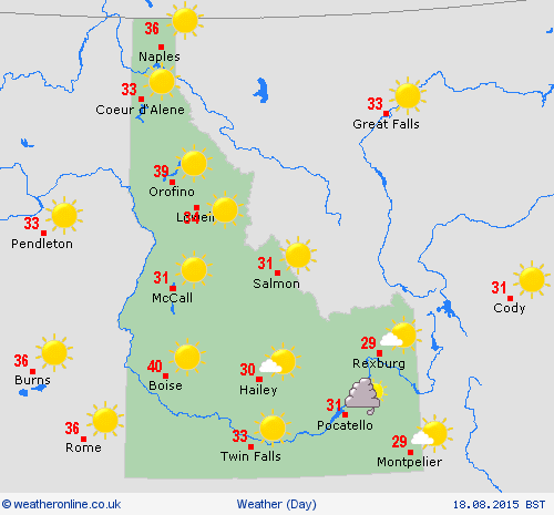 overview Idaho North America Forecast maps