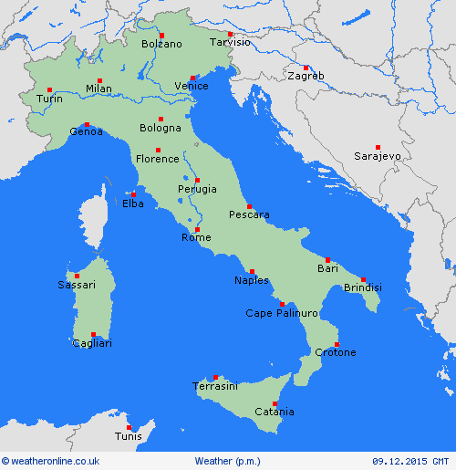 overview Italy Europe Forecast maps