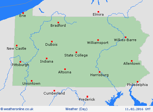 overview Pennsylvania North America Forecast maps