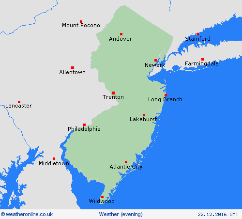 overview New Jersey North America Forecast maps