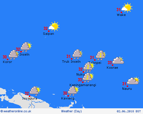 overview Wake Island Oceania Forecast maps