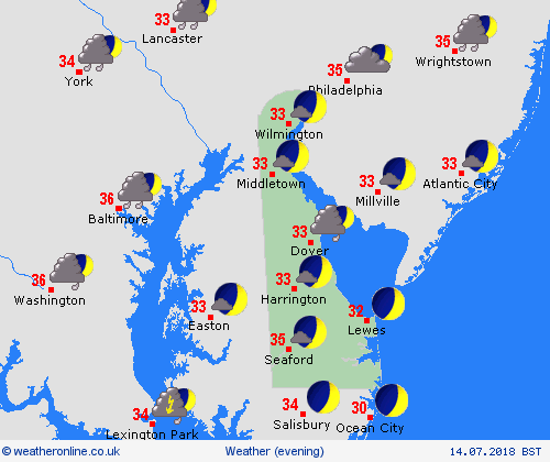 overview Delaware North America Forecast maps