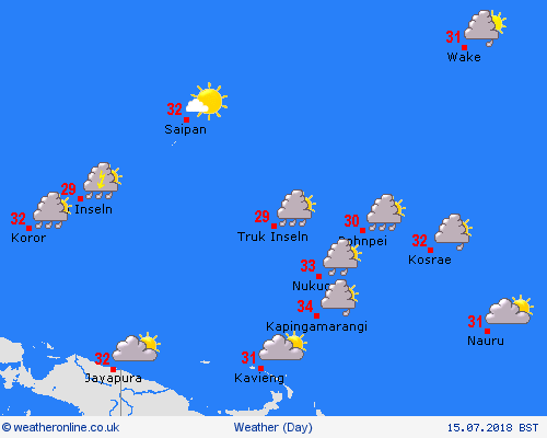 overview Wake Island Oceania Forecast maps