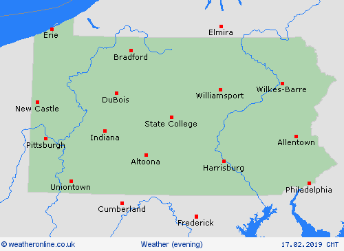 overview Pennsylvania North America Forecast maps