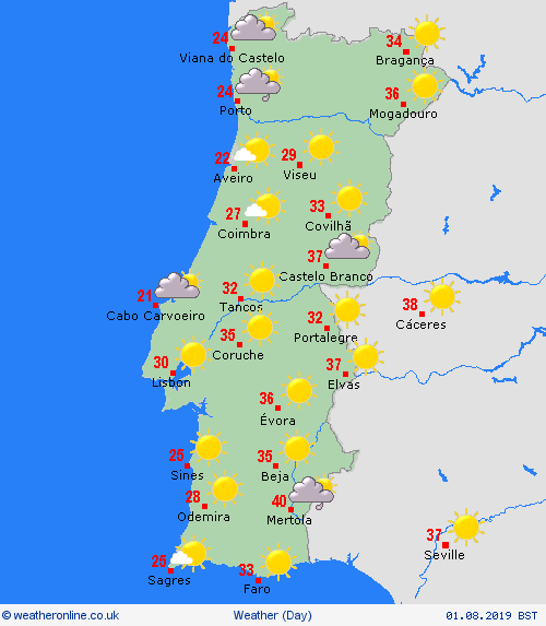 overview Portugal Europe Forecast maps