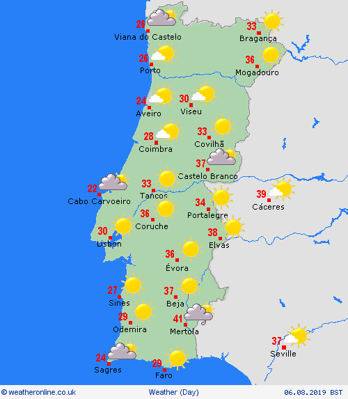 overview Portugal Europe Forecast maps