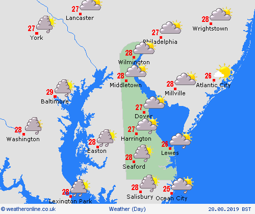 overview Delaware North America Forecast maps