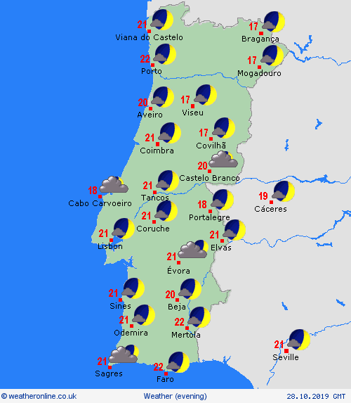 overview Portugal Europe Forecast maps