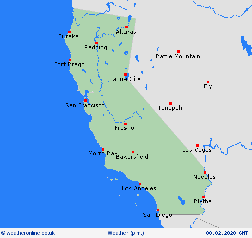 overview California North America Forecast maps