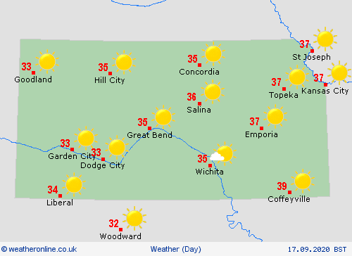 overview Kansas North America Forecast maps