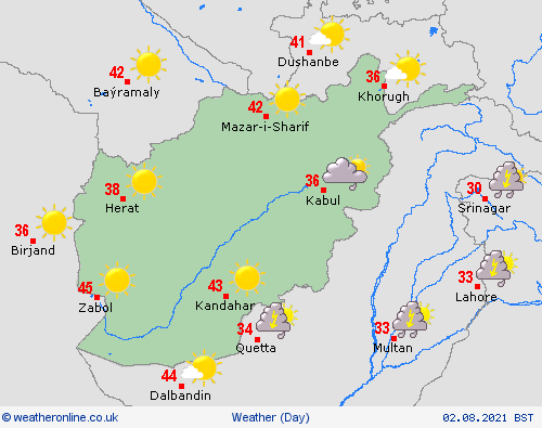 overview Afghanistan Asia Forecast maps