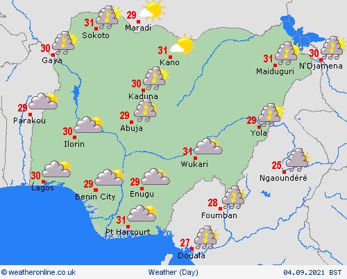 overview Nigeria Africa Forecast maps