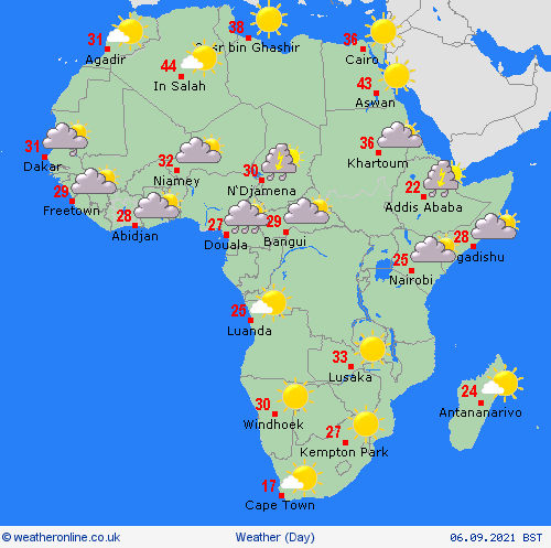 overview  Africa Forecast maps