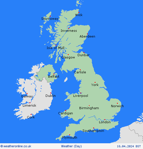 overview UK United Kingdom Forecast maps