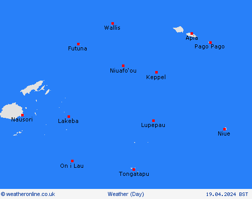 overview American Samoa Oceania Forecast maps