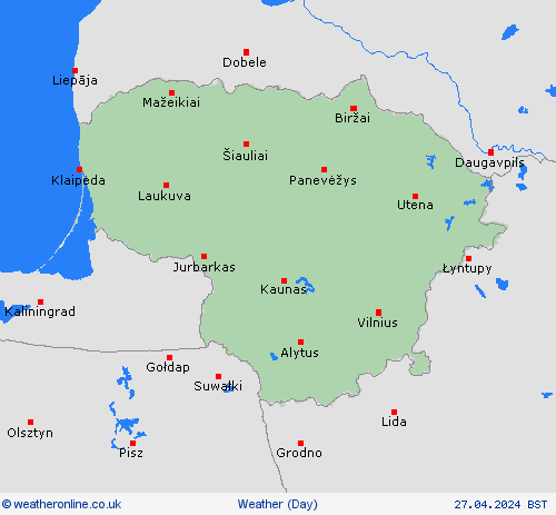 overview Lithuania Europe Forecast maps