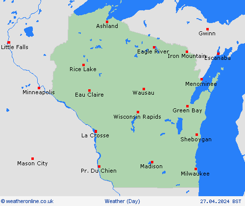 overview Wisconsin North America Forecast maps