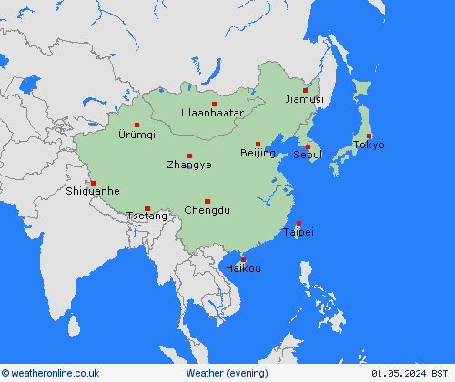 overview  Asia Forecast maps