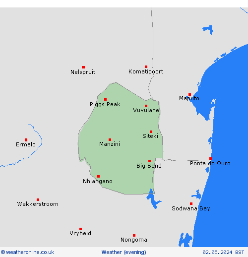 overview Swaziland Africa Forecast maps