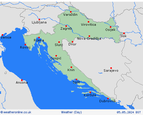 overview Croatia Europe Forecast maps