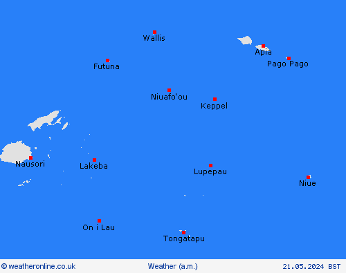 overview American Samoa Oceania Forecast maps