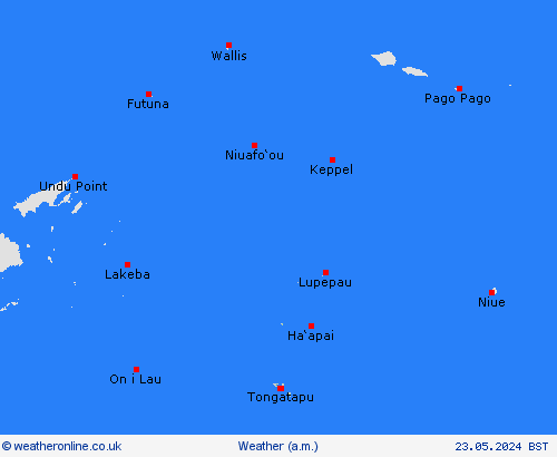 overview Tonga Islands Oceania Forecast maps