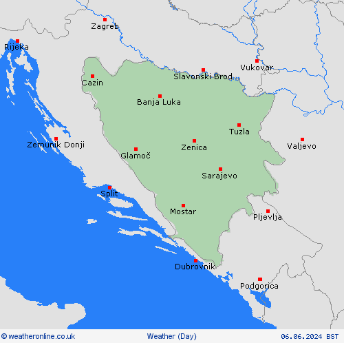 overview Bosnia and Herzegovina Europe Forecast maps