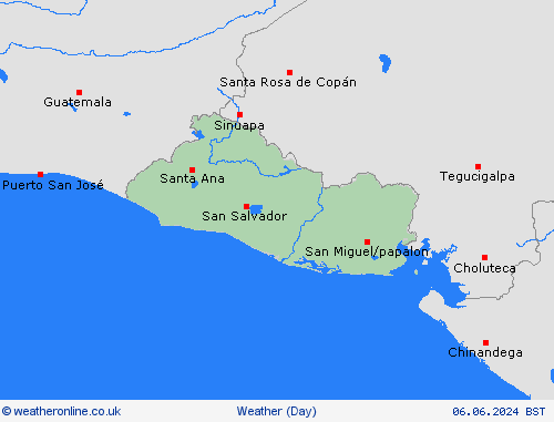 overview El Salvador Central America Forecast maps