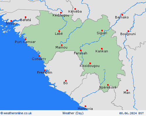 overview Guinea Africa Forecast maps