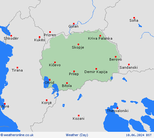 overview North Macedonia Europe Forecast maps