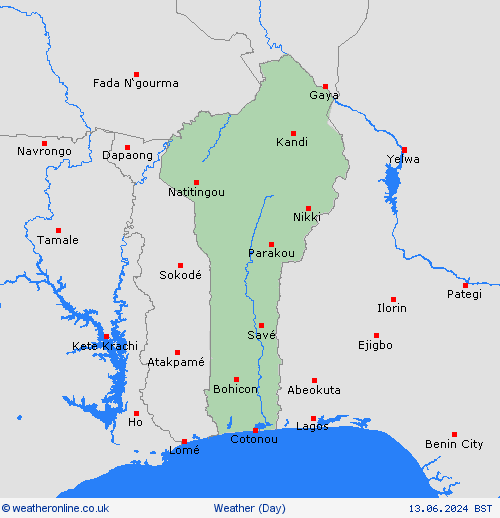 overview Benin Africa Forecast maps