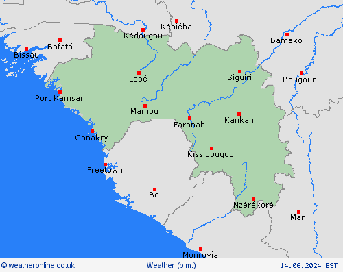 overview Guinea Africa Forecast maps