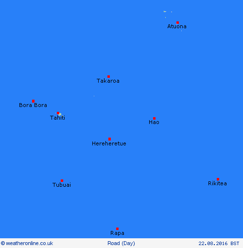road conditions French Polynesia Oceania Forecast maps