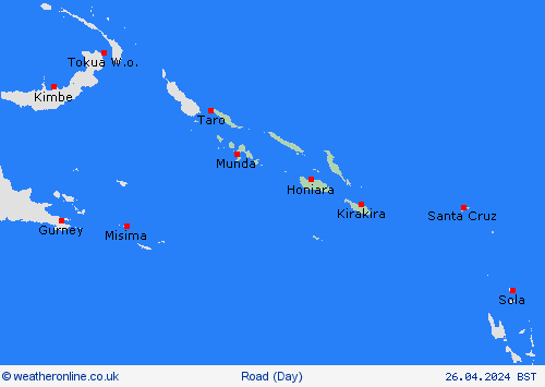 road conditions Solomon Islands Oceania Forecast maps