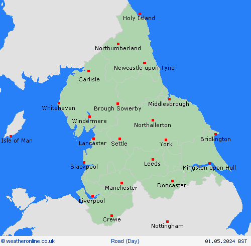 road conditions  United Kingdom Forecast maps