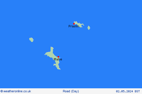 road conditions Seychelles Africa Forecast maps