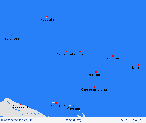 road conditions Micronesia Oceania Forecast maps