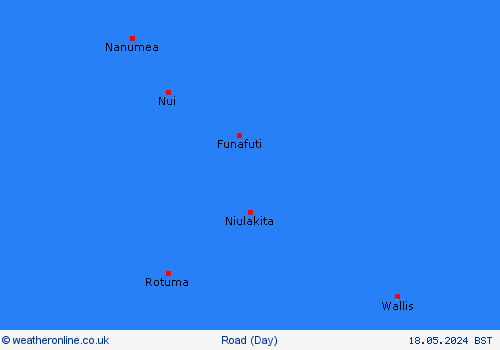 road conditions Tuvalu Oceania Forecast maps