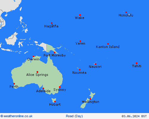 road conditions  Oceania Forecast maps