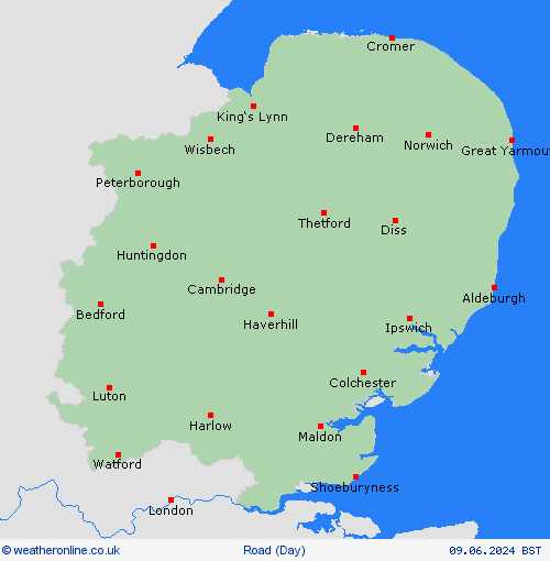 road conditions  United Kingdom Forecast maps