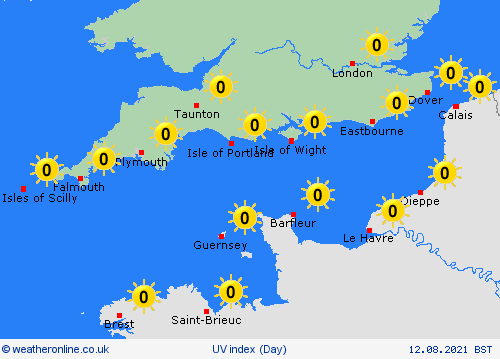 uv index  United Kingdom Forecast maps